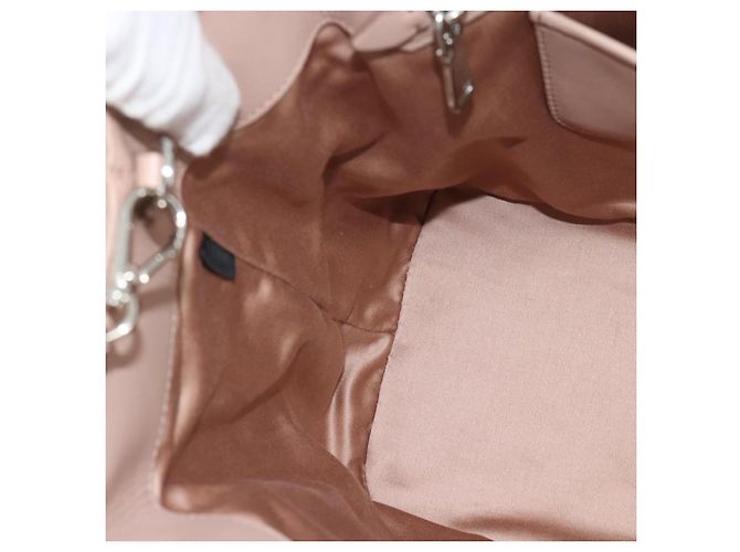 Borsa a Mano Miu Miu Matelasse in Pelle 2way Rosa Argento Auth 184822SAM - vista 21