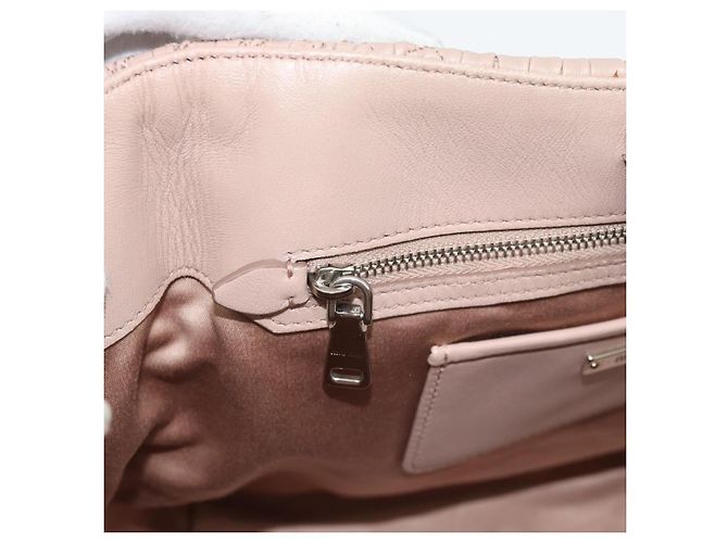 Borsa a Mano Miu Miu Matelasse in Pelle 2way Rosa Argento Auth 184822SAM - vista 22
