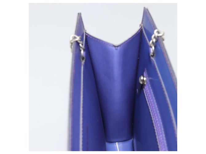CHANEL Borsa a Spalla Hologram Line Chain Nylon Viola Argento CC Auth bs35589A Porpora - vista 19