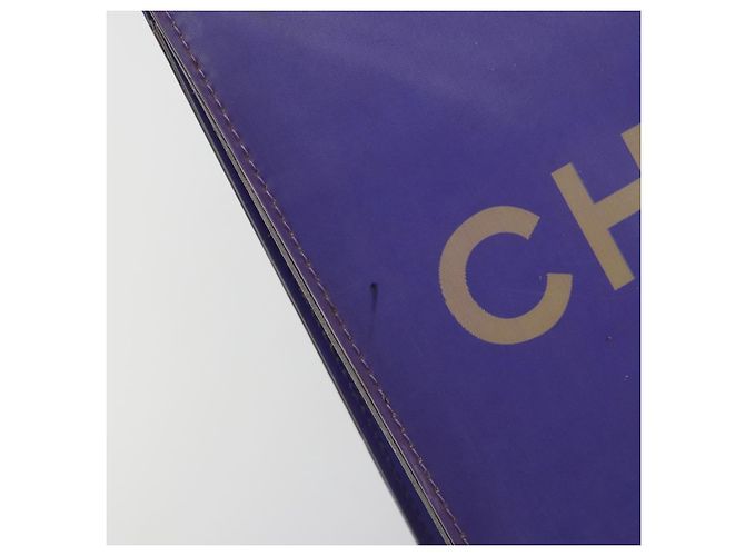 CHANEL Borsa a Spalla Hologram Line Chain Nylon Viola Argento CC Auth bs35589A Porpora - vista 9