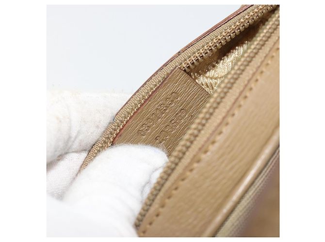 Borsa GUCCI Tela e Pelle Beige Oro Autentica am11836A D'oro - vista 12