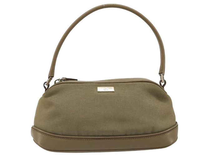 Borsa GUCCI Tela e Pelle Beige Oro Autentica am11836A D'oro - vista 13