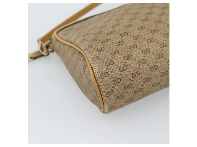Borsa a tracolla GUCCI Micro GG Supreme PVC Beige Oro Auth ti3980 D'oro - vista 14