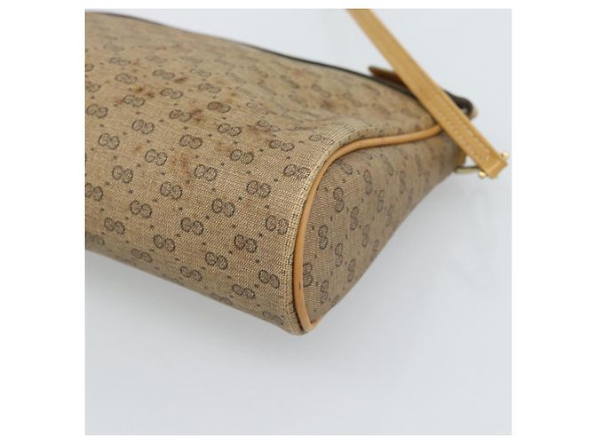 Borsa a tracolla GUCCI Micro GG Supreme PVC Beige Oro Auth ti3980 D'oro - vista 15