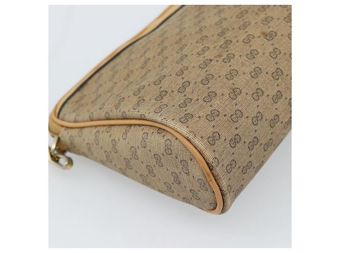 Borsa a tracolla GUCCI Micro GG Supreme PVC Beige Oro Auth ti3980 D'oro - vista 16