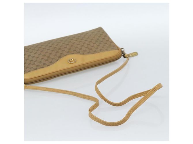 Borsa a tracolla GUCCI Micro GG Supreme PVC Beige Oro Auth ti3980 D'oro - vista 7