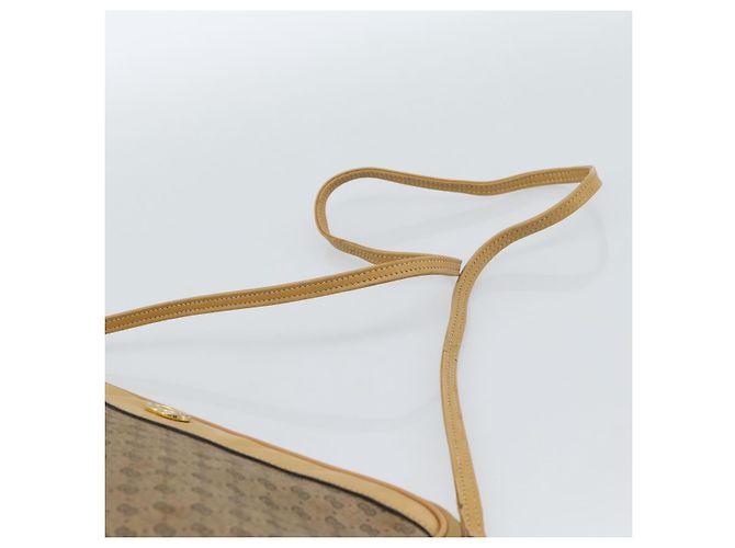 Borsa a tracolla GUCCI Micro GG Supreme PVC Beige Oro Auth ti3980 D'oro - vista 8