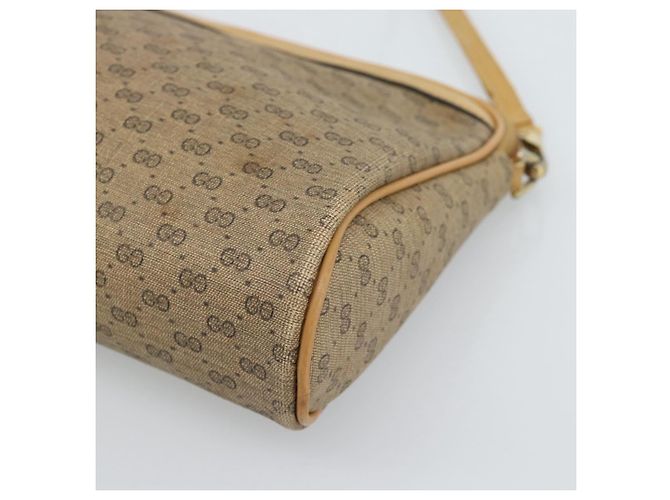 Borsa a tracolla GUCCI Micro GG Supreme PVC Beige Oro Auth ti3980 D'oro - vista 9
