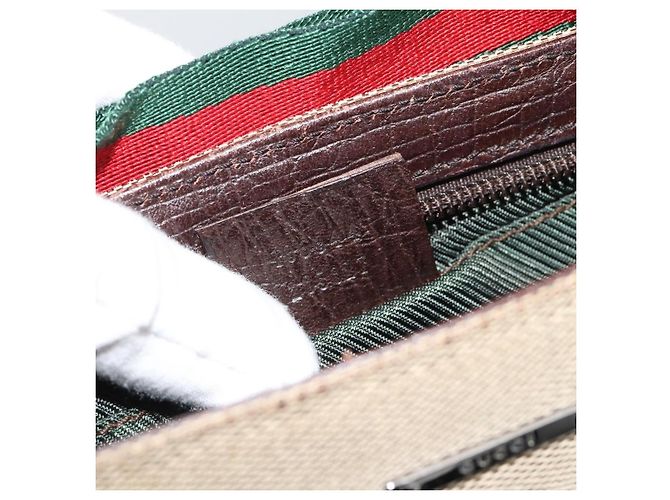 GUCCI Web Sherry Line Shoulder Pouch Canvas 106644 Auth ti3973 - vista 12