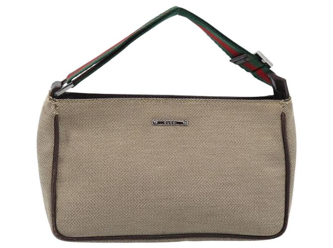 GUCCI Web Sherry Line Shoulder Pouch Canvas 106644 Auth ti3973 - vista 13
