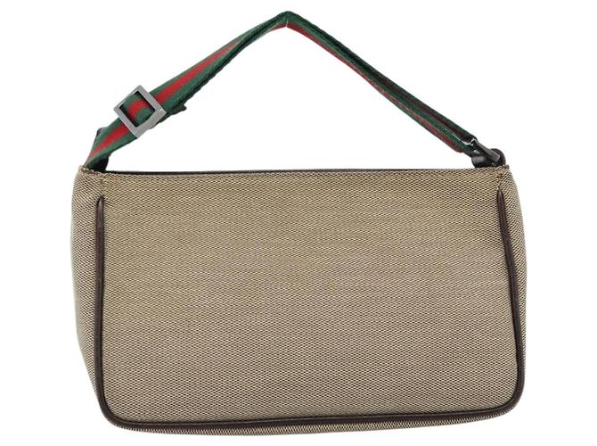 GUCCI Web Sherry Line Shoulder Pouch Canvas 106644 Auth ti3973 - vista 2
