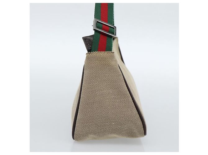GUCCI Web Sherry Line Shoulder Pouch Canvas 106644 Auth ti3973 - vista 4