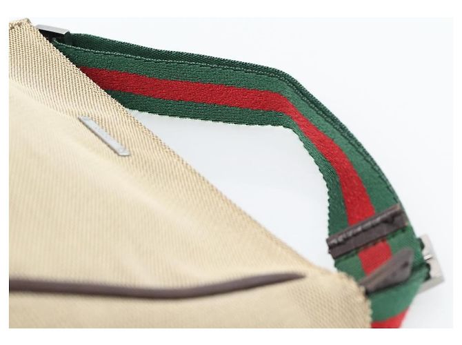 GUCCI Web Sherry Line Shoulder Pouch Canvas 106644 Auth ti3973 - vista 8
