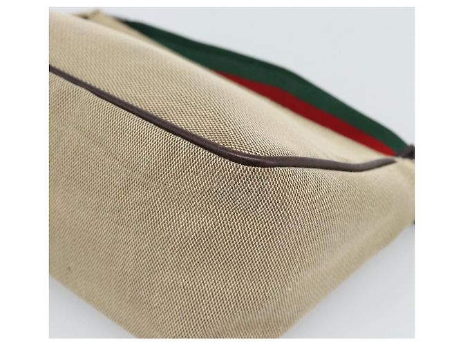 GUCCI Web Sherry Line Shoulder Pouch Canvas 106644 Auth ti3973 - vista 9