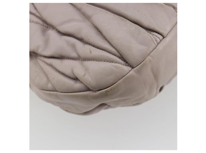 Bolso de hombro Miu Miu Matelassé Cuero 2way Oro Púrpura gris Auth 184618A Dorado Morado oscuro - vista 20