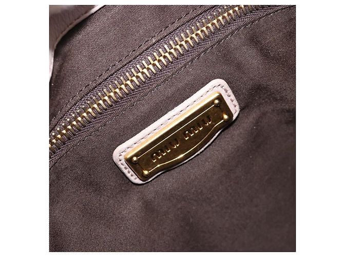 Bolso de hombro Miu Miu Matelassé Cuero 2way Oro Púrpura gris Auth 184618A Dorado Morado oscuro - vista 25
