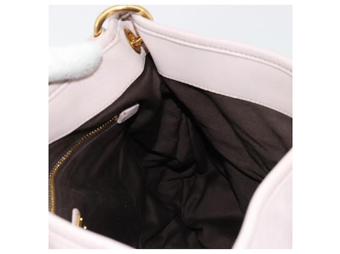 Bolso de hombro Miu Miu Matelassé Cuero 2way Oro Púrpura gris Auth 184618A Dorado Morado oscuro - vista 26