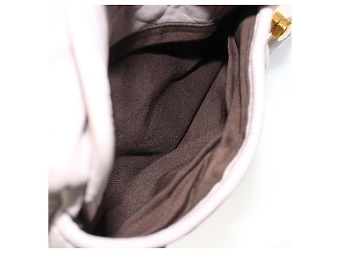 Bolso de hombro Miu Miu Matelassé Cuero 2way Oro Púrpura gris Auth 184618A Dorado Morado oscuro - vista 30