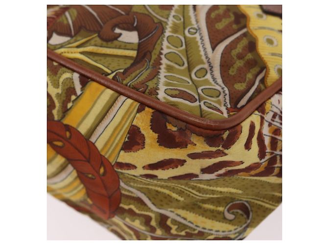 Borsa Salvatore Ferragamo in tela e pelle 2way marrone oro Auth am11858A D'oro - vista 16