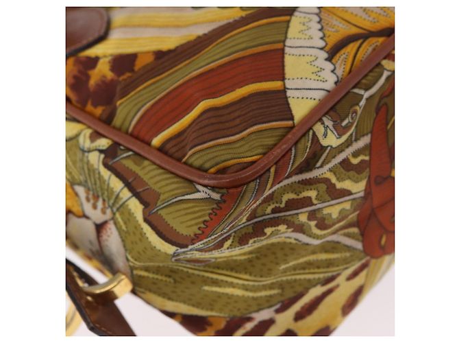 Borsa Salvatore Ferragamo in tela e pelle 2way marrone oro Auth am11858A D'oro - vista 17