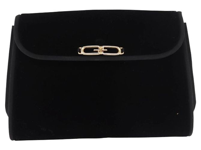 Borsa a Spalla GUCCI con Catena in Velluto Nero e Oro Auth ep14794 D'oro - vista 13