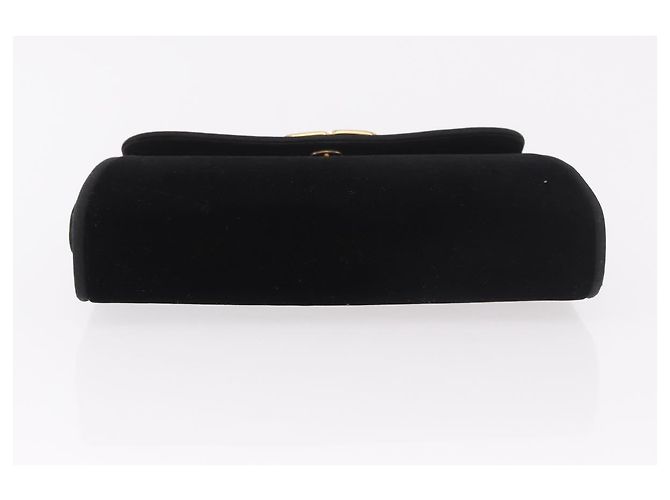 Borsa a Spalla GUCCI con Catena in Velluto Nero e Oro Auth ep14794 D'oro - vista 5
