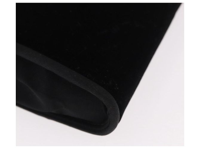 Borsa a Spalla GUCCI con Catena in Velluto Nero e Oro Auth ep14794 D'oro - vista 8