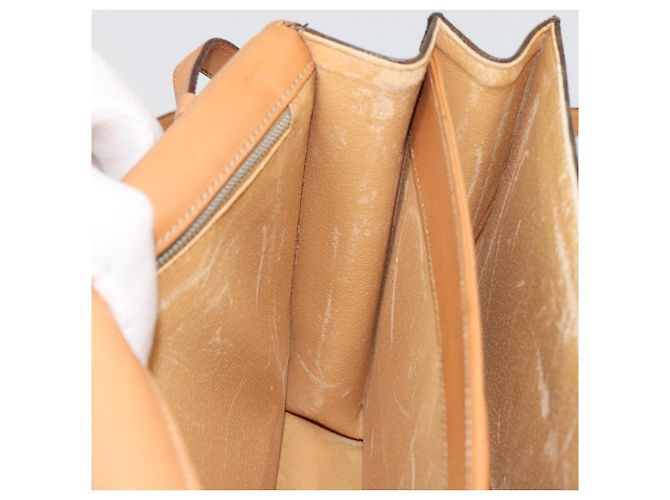 Céline Borsa a Spalla CELINE Macadam Canvas PVC Pelle Marrone Oro Auth 184541 D'oro - vista 21