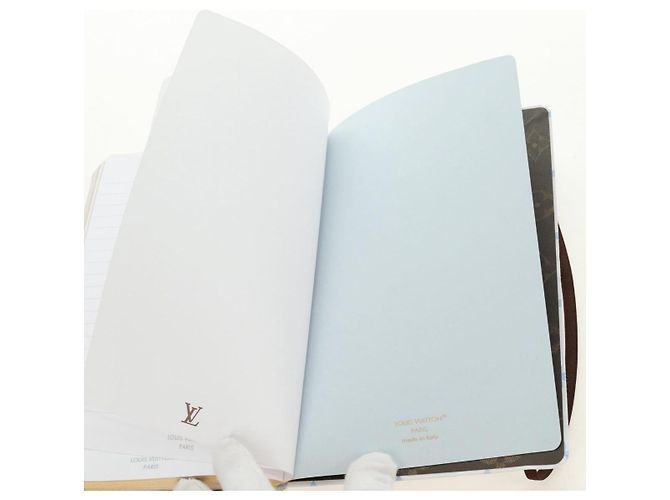 LOUIS VUITTON Monogram Notebook MM Jane Note Light Blue GI1119 Auth 184277M Bleu clair Monogramme - vue 11