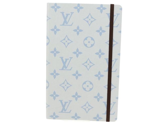 LOUIS VUITTON Monogram Notebook MM Jane Note Light Blue GI1119 Auth 184277M Bleu clair Monogramme - vue 13