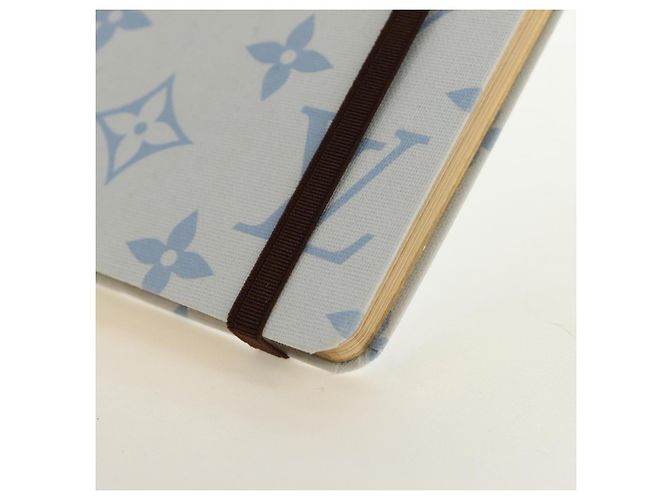 LOUIS VUITTON Monogram Notebook MM Jane Note Light Blue GI1119 Auth 184277M Bleu clair Monogramme - vue 14