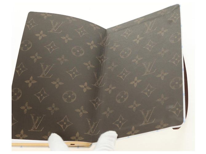 LOUIS VUITTON Monogram Notebook MM Jane Note Light Blue GI1119 Auth 184277M Bleu clair Monogramme - vue 19