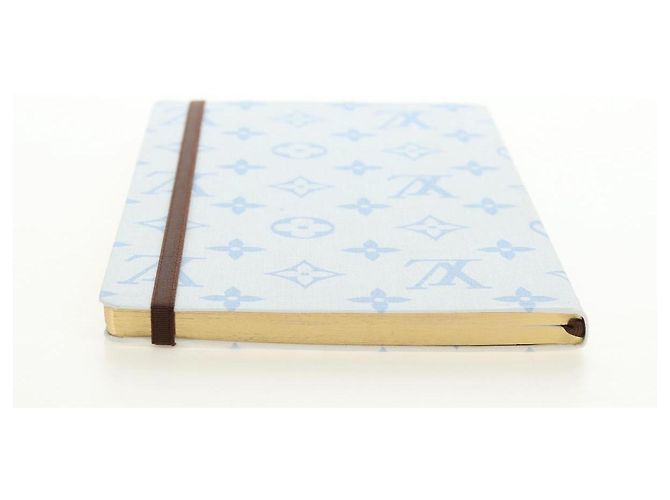 LOUIS VUITTON Monogram Notebook MM Jane Note Light Blue GI1119 Auth 184277M Bleu clair Monogramme - vue 5