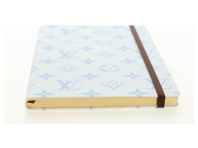 LOUIS VUITTON Monogram Notebook MM Jane Note Light Blue GI1119 Auth 184277M Bleu clair Monogramme - vue 6