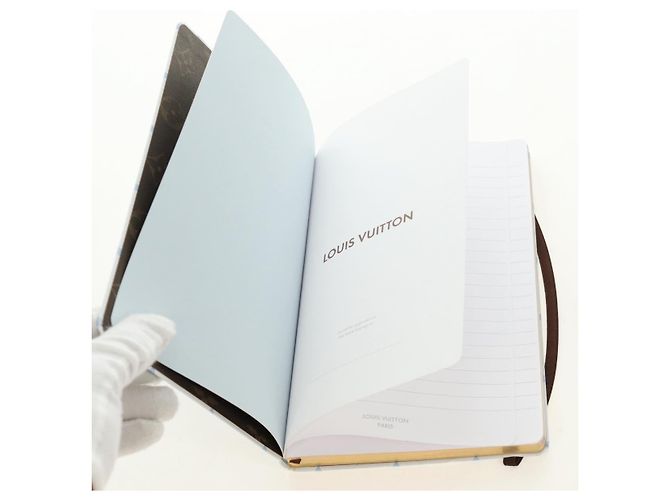 LOUIS VUITTON Monogram Notebook MM Jane Note Light Blue GI1119 Auth 184277M Bleu clair Monogramme - vue 9
