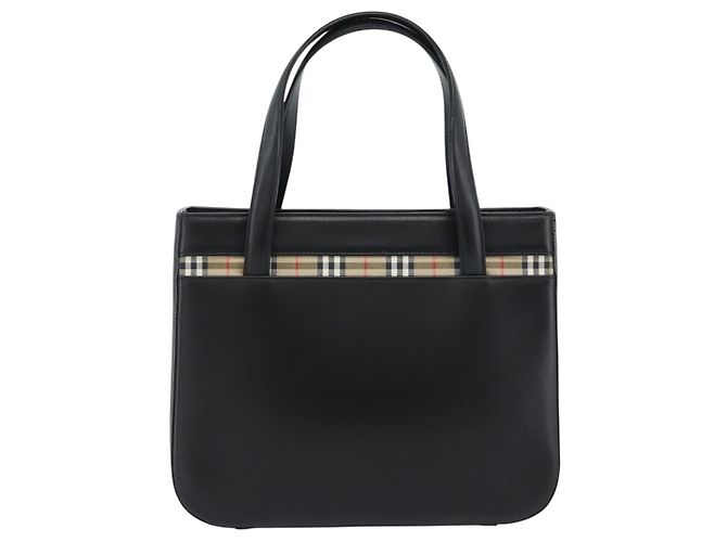 Borsa Burberry in pelle nera argento Auth 185493A Nero - vista 13