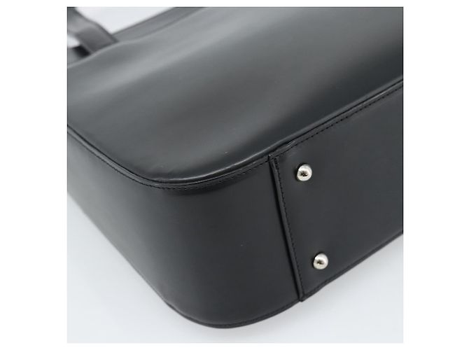 Borsa Burberry in pelle nera argento Auth 185493A Nero - vista 16