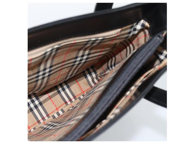 Borsa Burberry in pelle nera argento Auth 185493A Nero - vista 17