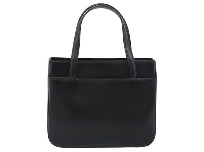 Borsa Burberry in pelle nera argento Auth 185493A Nero - vista 2