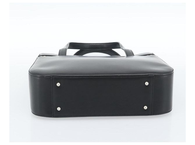 Borsa Burberry in pelle nera argento Auth 185493A Nero - vista 5