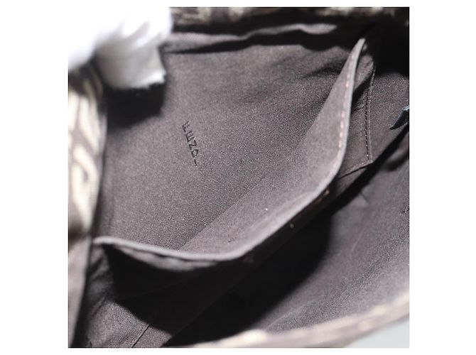 Borsa a Spalla FENDI Zucchino Canvas Marrone Argento Auth 185660 - vista 22