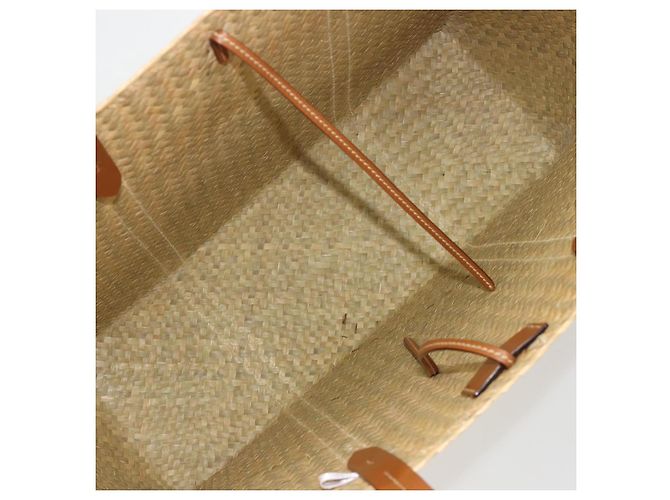 Borsa Tote Jimmy Choo in rafia beige Auth BA13412A - vista 12