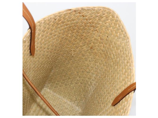 Borsa Tote Jimmy Choo in rafia beige Auth BA13412A - vista 19