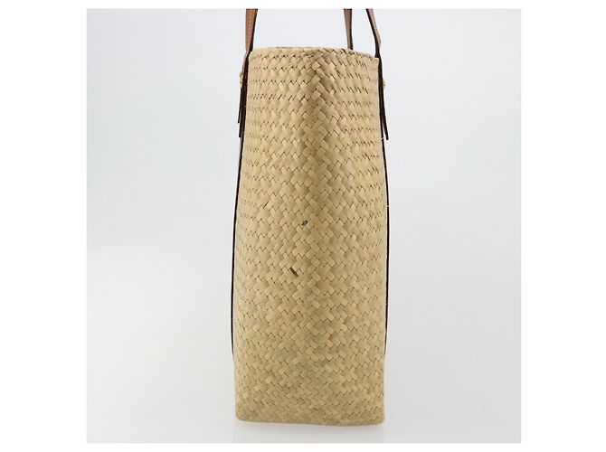 Borsa Tote Jimmy Choo in rafia beige Auth BA13412A - vista 4