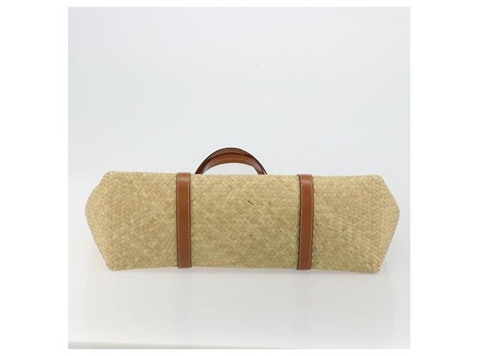 Borsa Tote Jimmy Choo in rafia beige Auth BA13412A - vista 5