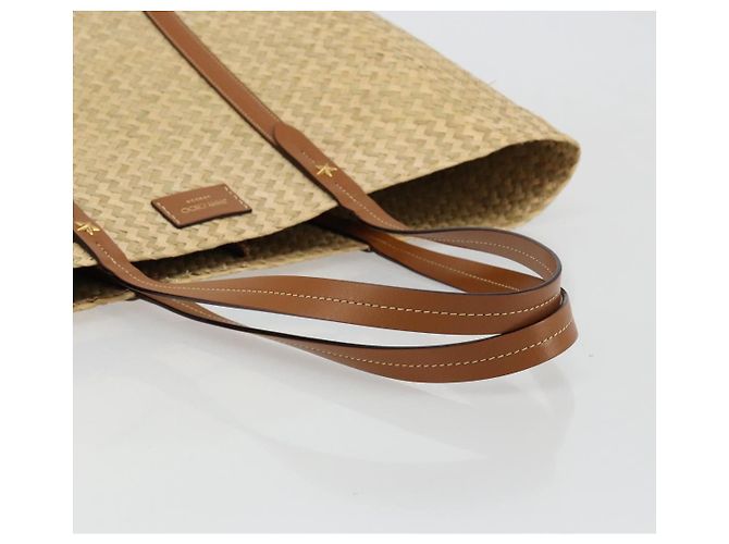 Borsa Tote Jimmy Choo in rafia beige Auth BA13412A - vista 7