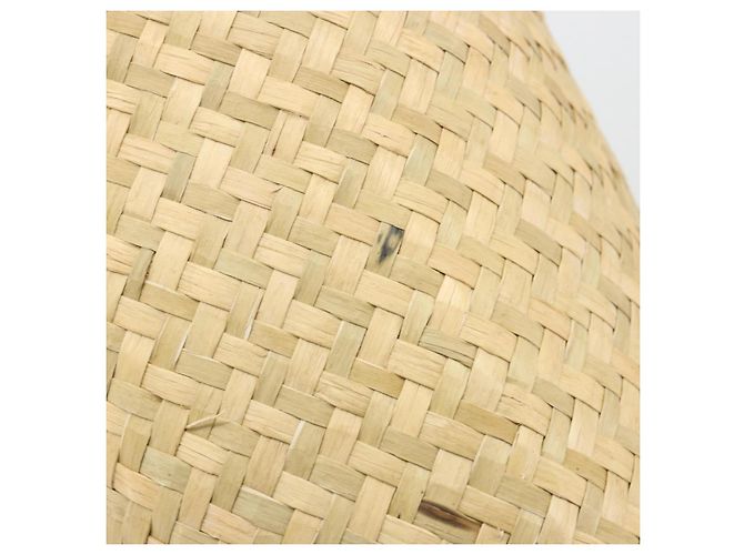 Borsa Tote Jimmy Choo in rafia beige Auth BA13412A - vista 9