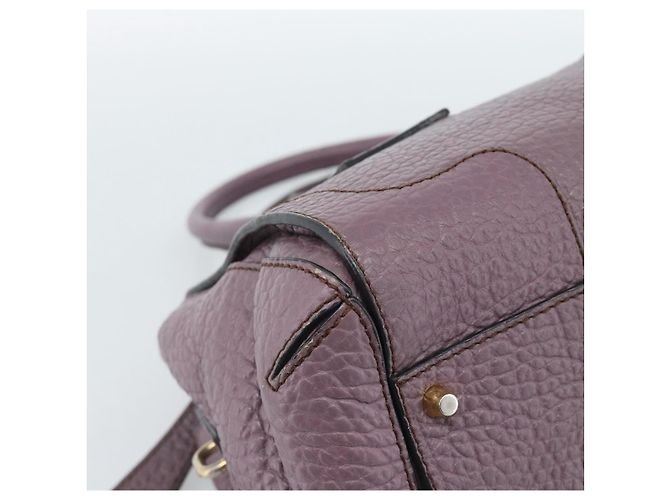 Borsa a mano BURBERRY in pelle viola argento Auth 184978 Porpora - vista 14