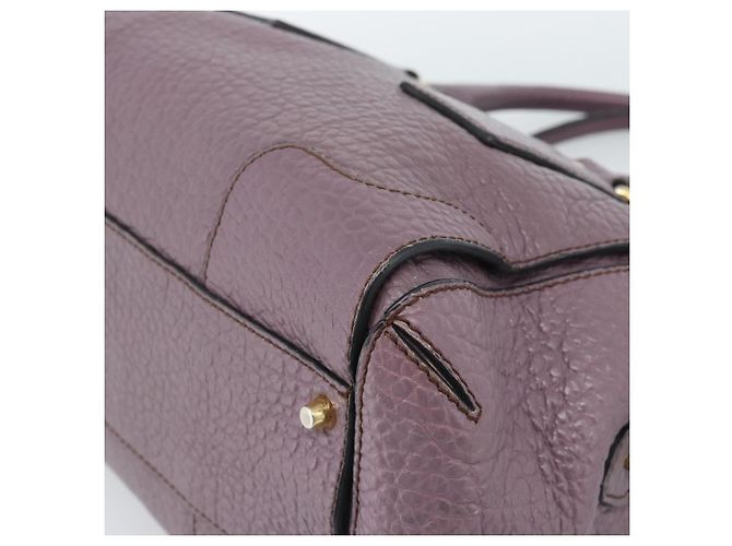Borsa a mano BURBERRY in pelle viola argento Auth 184978 Porpora - vista 15