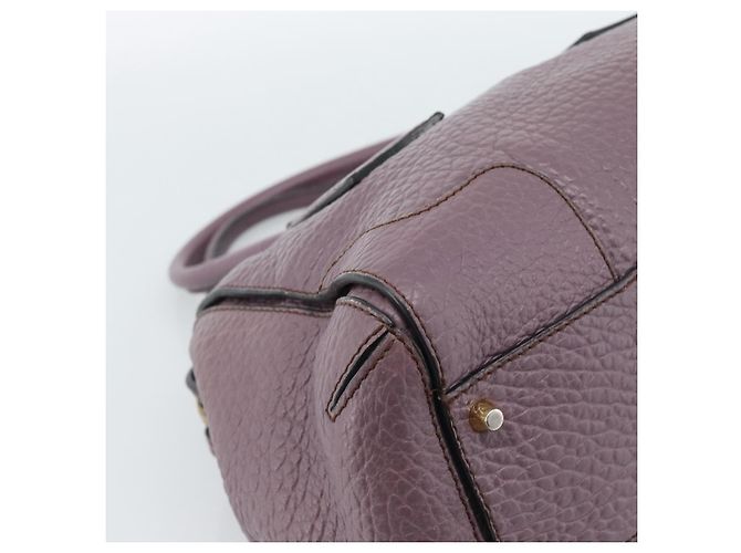 Borsa a mano BURBERRY in pelle viola argento Auth 184978 Porpora - vista 16